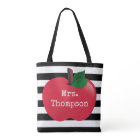Personalized Striped Tote for Teachers