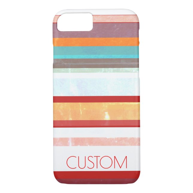 Personalized Stripes Case-Mate iPhone Case (Back)