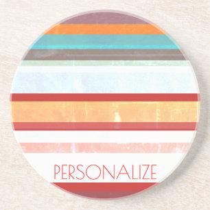 Personalized Stripes Coaster