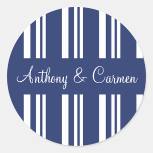 Personalized Stripes Envelope Sticker Seal