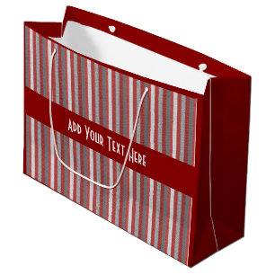 Personalized Stripes Multi Occasions Large Gift Bag