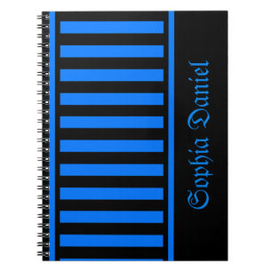 Personalized Stripes Pattern Notebook