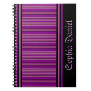 Personalized Stripes Pattern Notebook