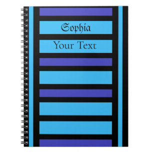 Personalized Stripes Pattern Notebook