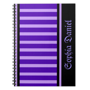 Personalized Stripes Pattern Notebook
