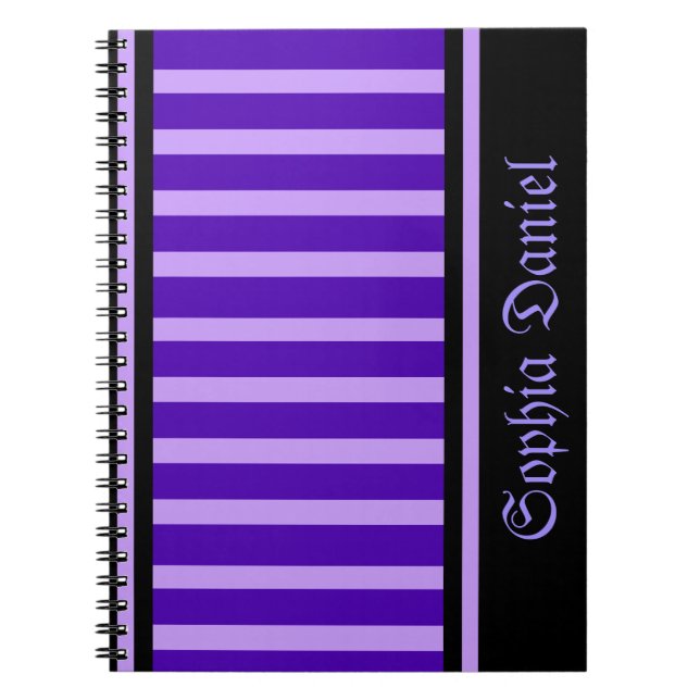 Personalized Stripes Pattern         Notebook (Front)
