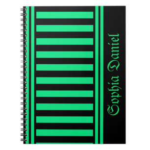Personalized Stripes Pattern Notebook