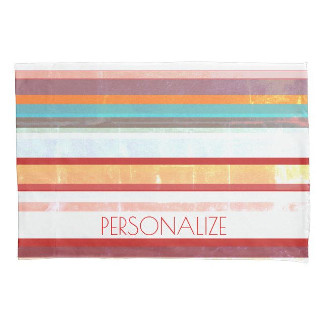Personalized Stripes Pillowcase (Front)