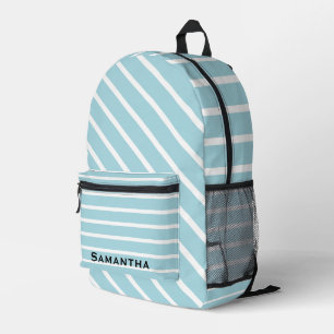 Personalized Stripes Printed Backpack