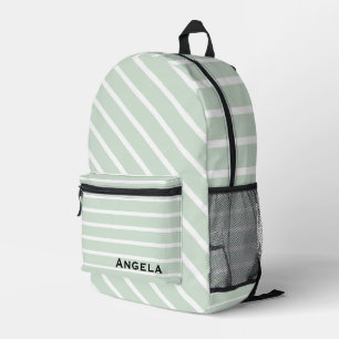 Personalized Stripes Printed Backpack