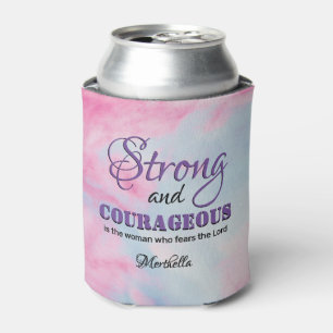 Personalized STRONG COURAGEOUS WOMAN Custom Can Cooler