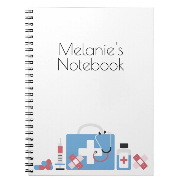Personalized Student Nurse Journal Any Colour Name (Front)