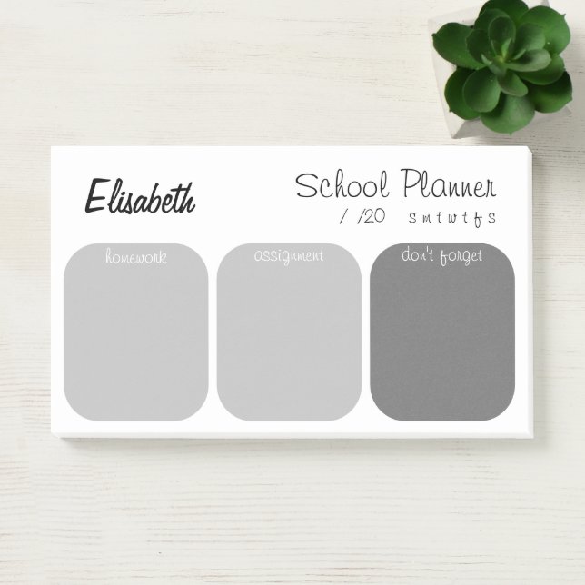 personalized student planner notes (Office)