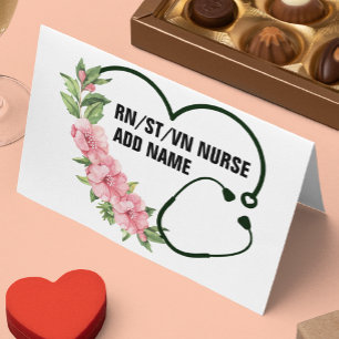 Personalized Student-Registered-Veteran Nurse Name Appointment Card