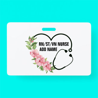 Personalized Student-Registered-Veteran Nurse Name Badge