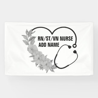 Personalized Student-Registered-Veteran Nurse Name Banner