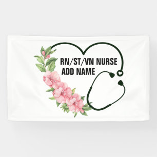 Personalized Student-Registered-Veteran Nurse Name Banner