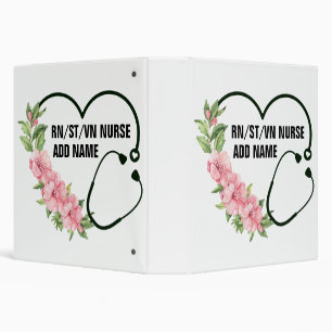 Personalized Student-Registered-Veteran Nurse Name Binder