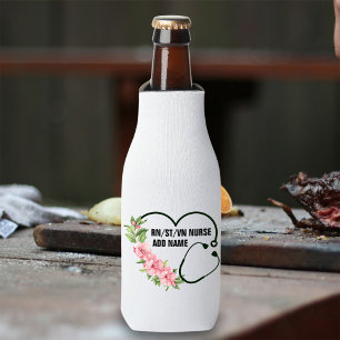 Personalized Student-Registered-Veteran Nurse Name Bottle Cooler