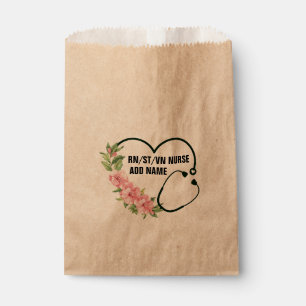 Personalized Student-Registered-Veteran Nurse Name Favour Bag