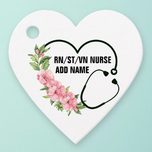 Personalized Student-Registered-Veteran Nurse Name Favour Tags