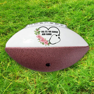 Personalized Student-Registered-Veteran Nurse Name Football