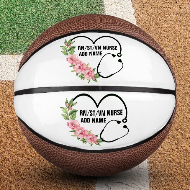 Personalized Student-Registered-Veteran Nurse Name Mini Basketball (Creator Uploaded)
