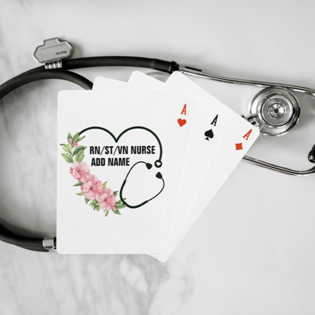 Personalized Student-Registered-Veteran Nurse Name Playing Cards (Creator Uploaded)
