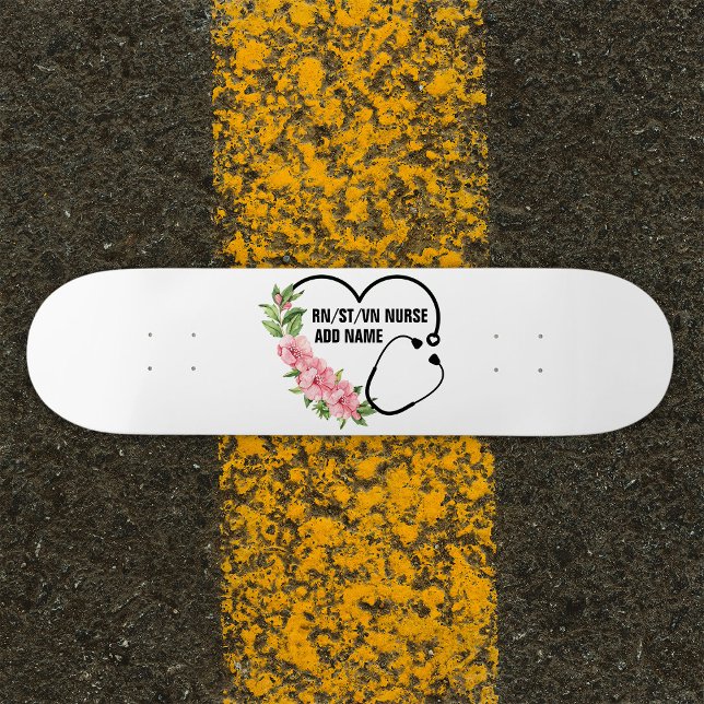 Personalized Student-Registered-Veteran Nurse Name Skateboard (Creator Uploaded)