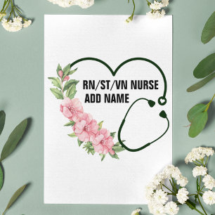 Personalized Student-Registered-Veteran Nurse Name Stationery