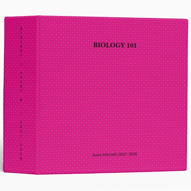 Personalized Student School Binder (Front/Spine)