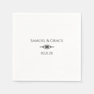 Personalized Stylish 60th Diamond Anniversary Napkin