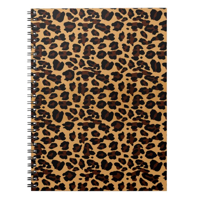 Personalized Stylish Chic Animal Leopard Print Notebook (Front)