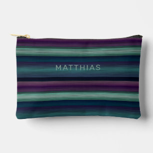 Personalized Stylish Colours Stripes Art Pattern Accessory Pouch