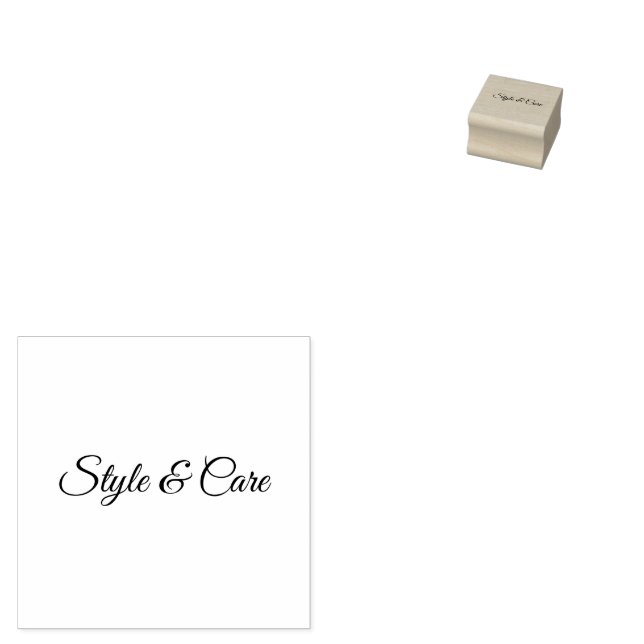 Personalized Stylish Font Wood Art Name Stamp (Stamped)