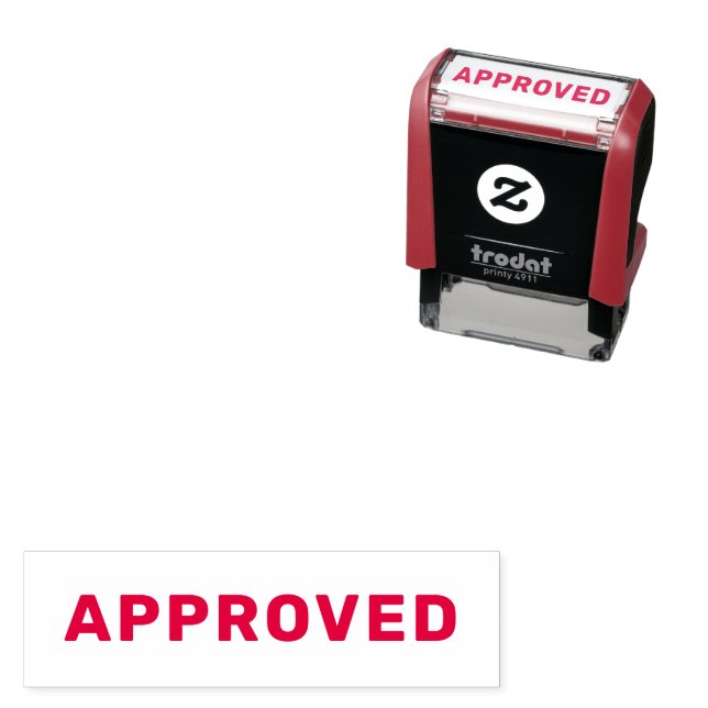 Personalized Stylish Light Blue Ink APPROVED Self-inking Stamp (In Situ)