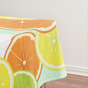 Personalized Stylish Modern Colourful Citrus Fruit Tablecloth
