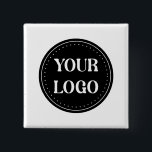 Personalized, stylish, modern & minimal 2 inch square button<br><div class="desc">This design is usable by all. The text,  colours,  logo,  and images may all be added,  changed,  or resized as needed. Many thanks.</div>