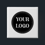 Personalized, stylish, modern & minimal 2 inch square button<br><div class="desc">This design is usable by all. The text,  colours,  logo,  and images may all be added,  changed,  or resized as needed. Many thanks.</div>
