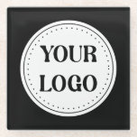 Personalized, stylish, modern & minimal glass coaster<br><div class="desc">This design is usable by all. The text,  colours,  logo,  and images may all be added,  changed,  or resized as needed. Many thanks.</div>