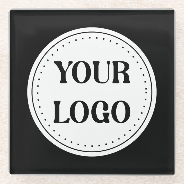 Personalized, stylish, modern & minimal glass coaster (Front)