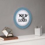 Personalized, stylish, modern & minimal large clock<br><div class="desc">This design is usable by all. The text,  colours,  logo,  and images may all be added,  changed,  or resized as needed. Many thanks.</div>