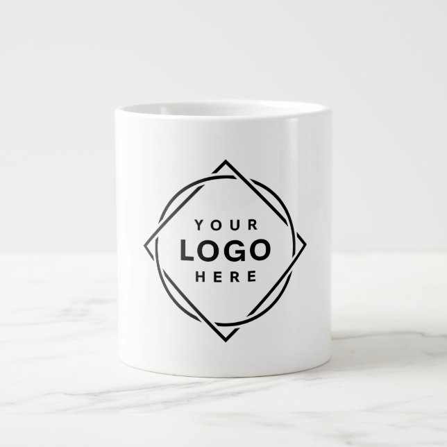 Personalized, stylish, modern & minimal large coffee mug (Front)