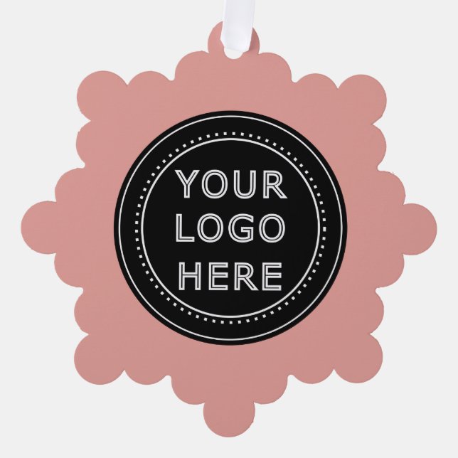 Personalized, stylish, modern & minimal ornament card (Front)