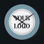 Personalized, stylish, modern & minimal round clock<br><div class="desc">This design is usable by all. The text,  colours,  logo,  and images may all be added,  changed,  or resized as needed. Many thanks.</div>