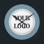 Personalized, stylish, modern & minimal round clock<br><div class="desc">This design is usable by all. The text,  colours,  logo,  and images may all be added,  changed,  or resized as needed. Many thanks.</div>