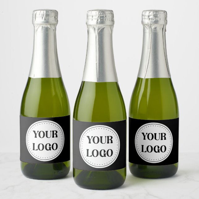 Personalized, stylish, modern & minimal sparkling wine label (Bottles)