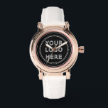 Personalized, stylish, modern & minimal watch<br><div class="desc">This design is usable by all. The text,  colours,  logo,  and images may all be added,  changed,  or resized as needed. Many thanks.</div>