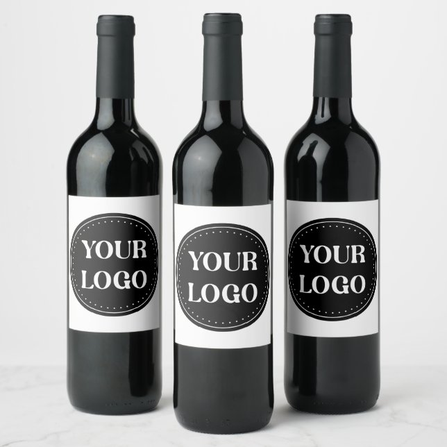 Personalized, stylish, modern & minimal wine label (Bottles)