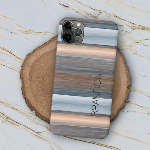 Personalized Stylish Modern Stripes Art Pattern iPhone 16 Pro Max Case